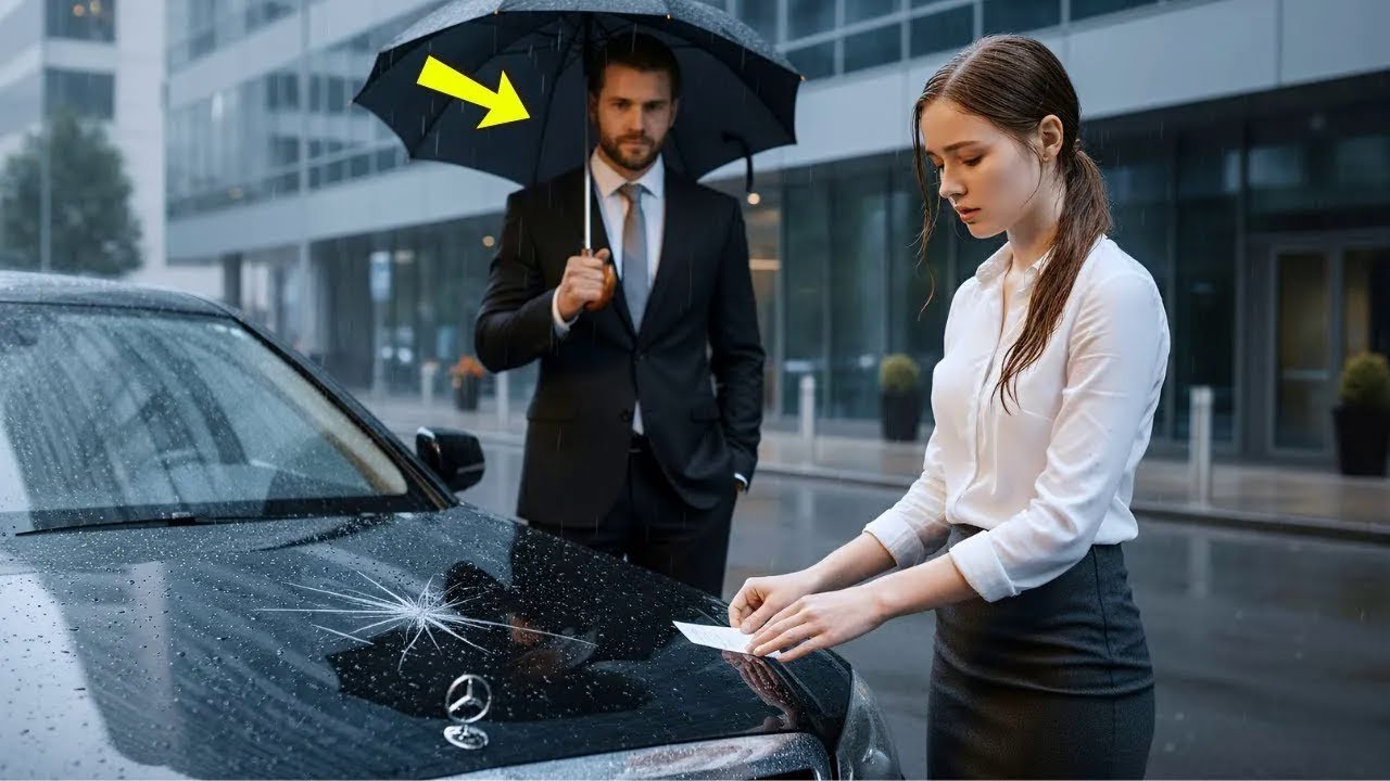 Schüchternes Mädchen hinterlässt Zettel am zerkratzten Auto—ohne zu wissen, dass es dem CEO gehört.