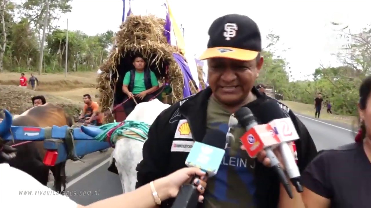Carretas peregrinas de Masaya se dirigen hacia Popoyuapa, Rivas