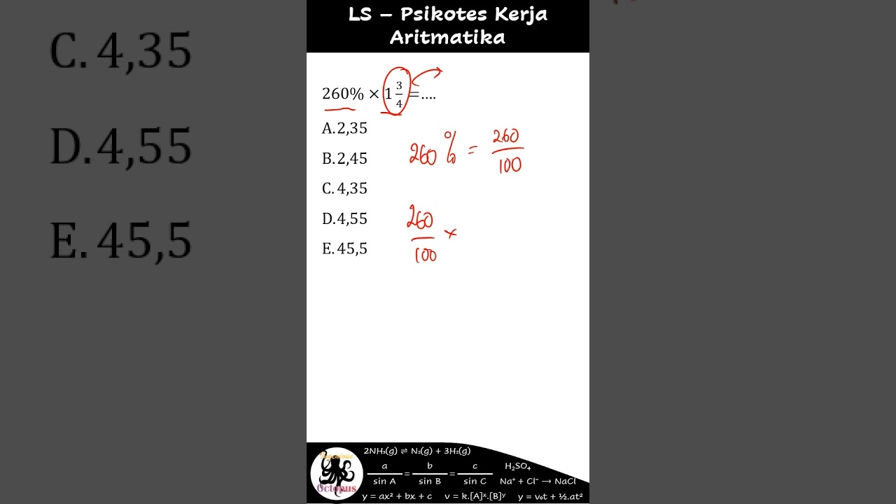 Psikotes Kerja - Aritmatika - 01 #aritmatika, #psikoteskerja