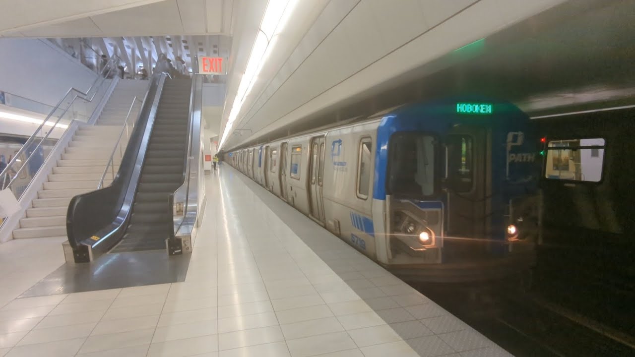 PATH: PA-5 Red & Green Line trains at World Trade Center (9/22/2023)