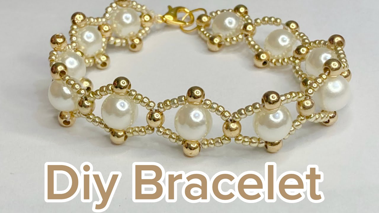 How to make Bracelet at home with Beads ✨ Beaded Bracelet Tutorial Beautiful Jewelry Handmade 