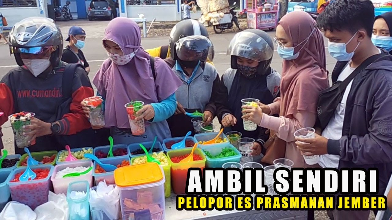 VIRAL!! ES BUAH PRASMANAN | PUNYA PULUHAN TOPING | JEMBER STREET FOOD