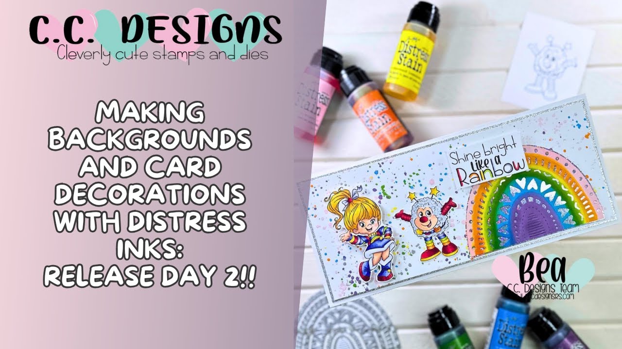 Release Day 2: Making Backgrounds and Card Making Decorations with Distress Inks
