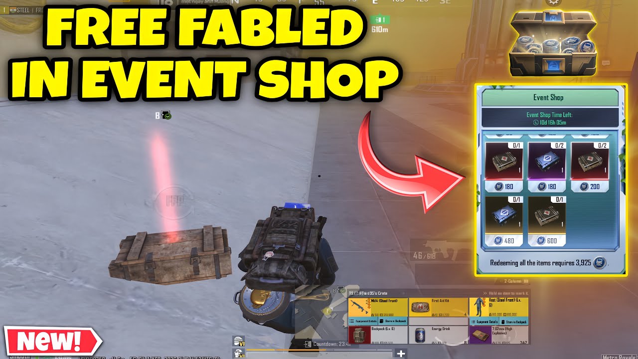METRO ROYALE GOT FREE FABLED IN EVENT SHOP | PUBG METRO ROYALE CHAPTER 30