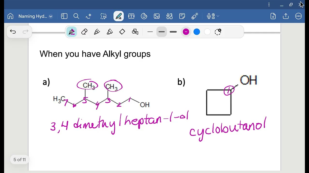 Step by step examples naming Hydrocarbon Derivatives! carboxylic acids, esters, alcohols and halides