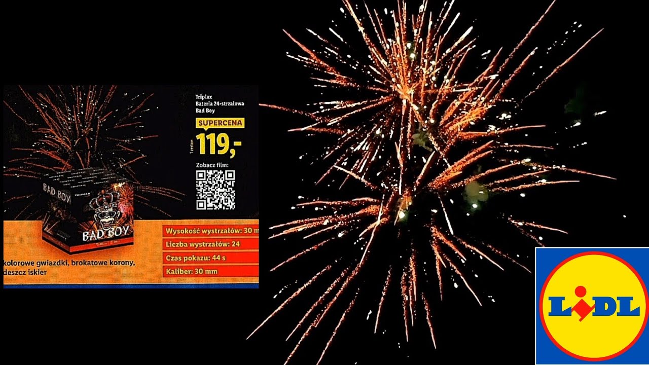FAJERWERKI ZA 119 ZŁ Z LIDLA 💥 Bateria Bad Boy Triplex | Market Lidl Sylwester 2025/2026