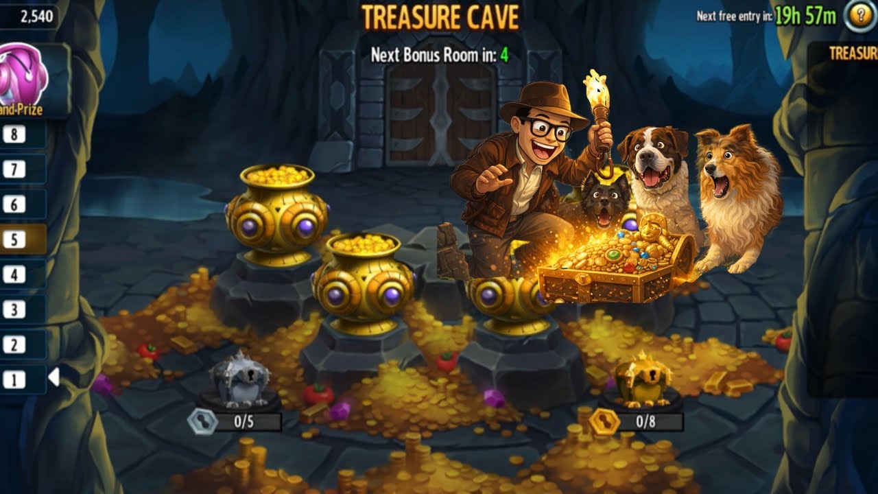 Trying to complete the treasure cave while not spending all of my 2,500 gems in Monster Legends. 