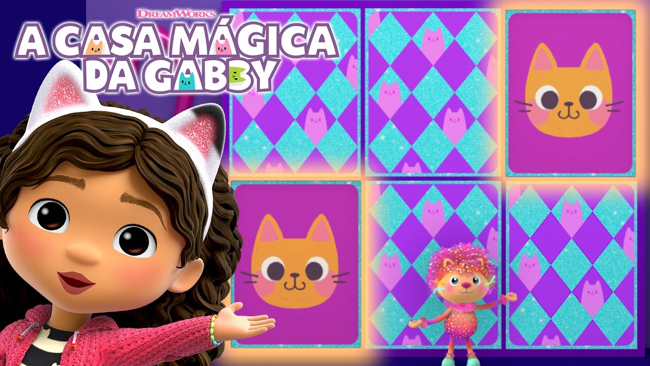 Você consegue combinar as cartas? Jogo da memória para crianças! | A CASA MÁGICA DA GABBY | Netflix