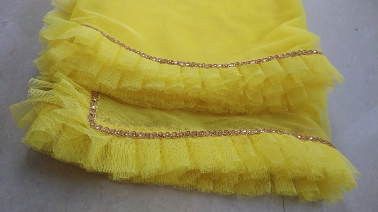 Designer Frill Dupatta ||Latest Frill Dupatta Design With Lace