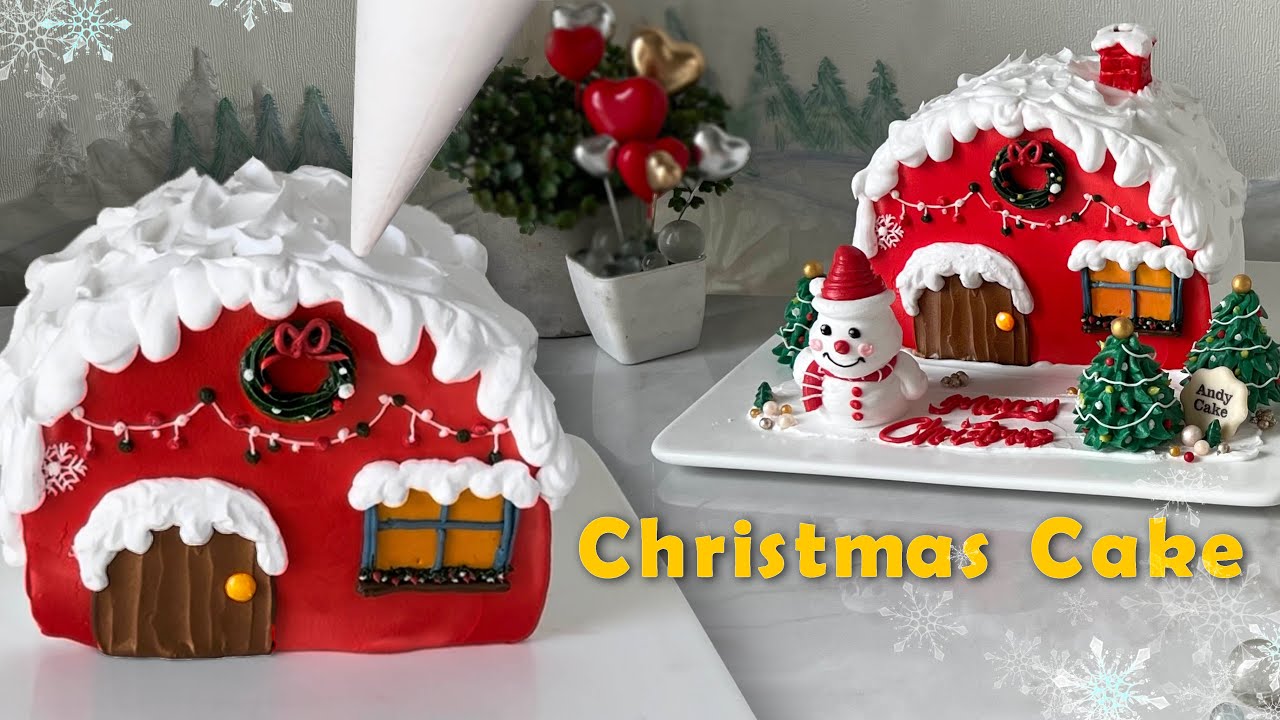 Christmas Cake Design Ideas  | Cake Decorating for Merry Christmas | Half Cake Tutorial