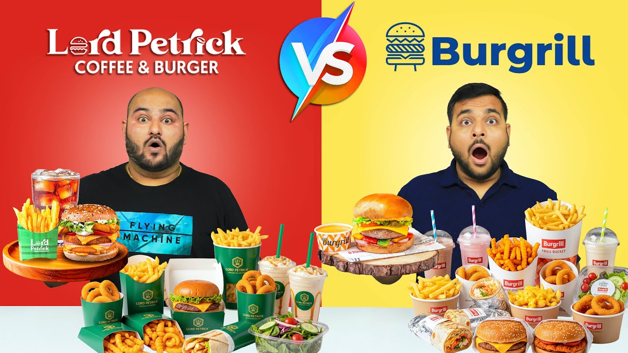 Lord Petrick Vs Burgrill Food Comparison | Burger Brands War | Viwa Food World