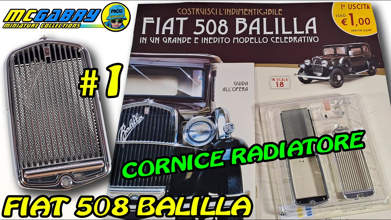 MODELLINO FIAT 508 BALILLA HACHETTE NUMERO 1-RECENSIONE E GUIDA ALL'OPERA-NOVITA' EDICOLA