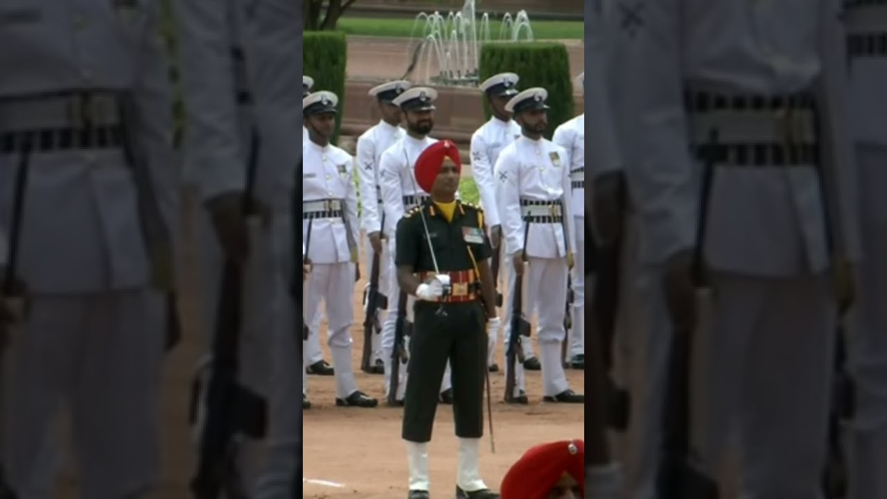 Tri services guard honour presented to 15th president of India