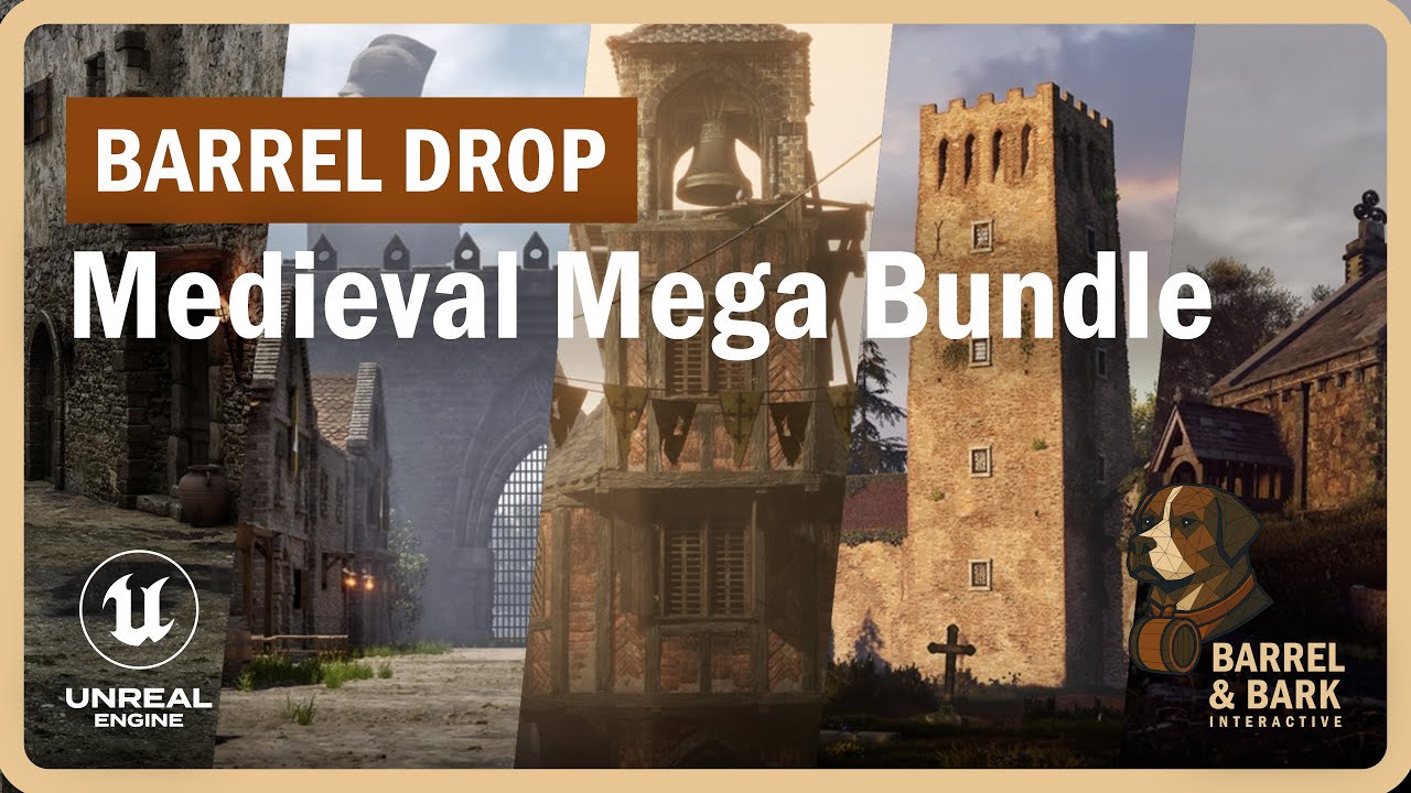 Medieval Environments Mega Bundle | Showcase | Game-Ready for Unreal Engine 5 | Barrel & Bark