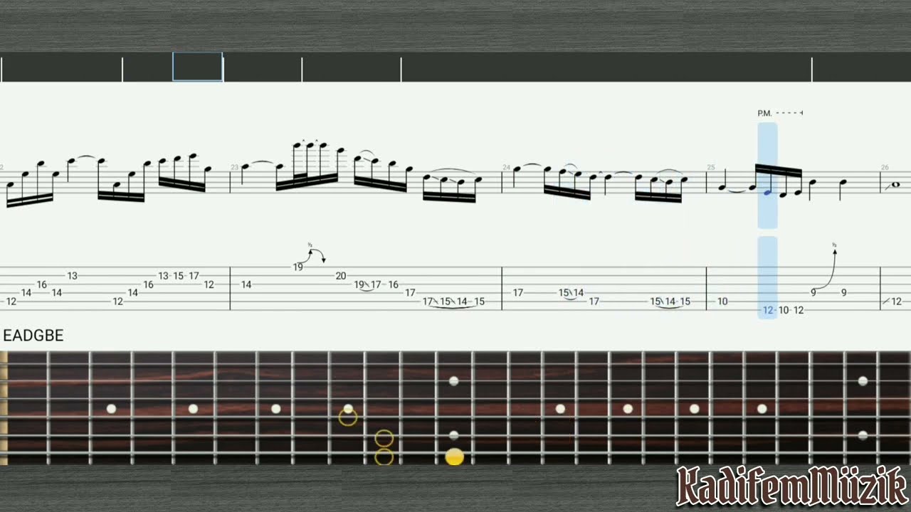 In the Fading Light &ndash; Easy Electric Guitar Tutorial + TABs (Andy James) | Kadifem Tabs