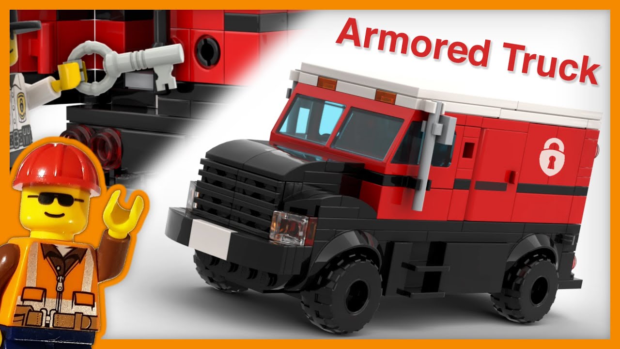 LEGO Armored Truck MOC With Working Lock Mechanism (Building Instructions)