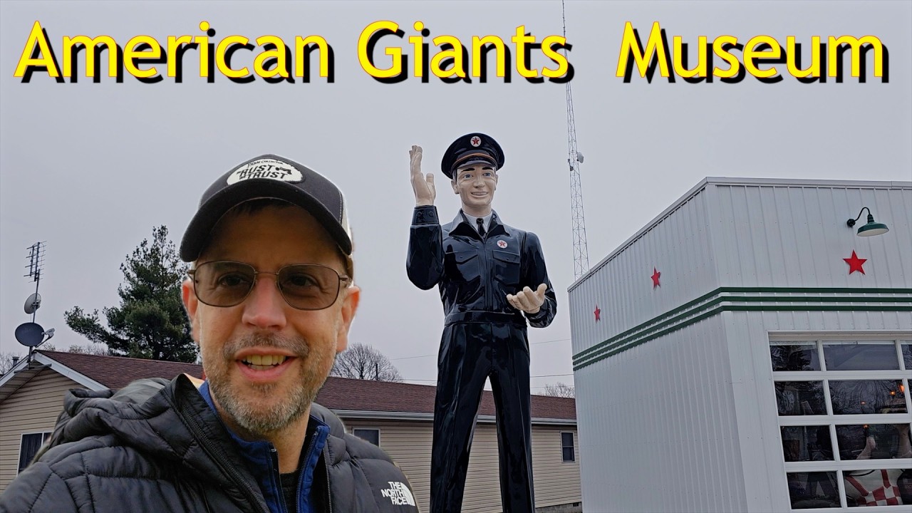 American Giant Museum 😎 Bunyan Giant Atlanta Illinois 👍 Muffler Man / Fiberglass Giants Route 66