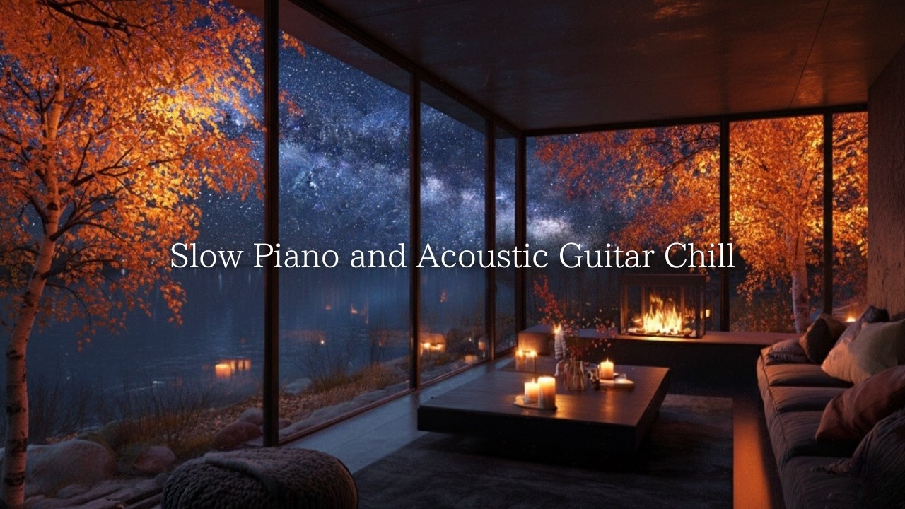 Under the Starry Sky | Slow Piano and Acoustic Guitar Chill