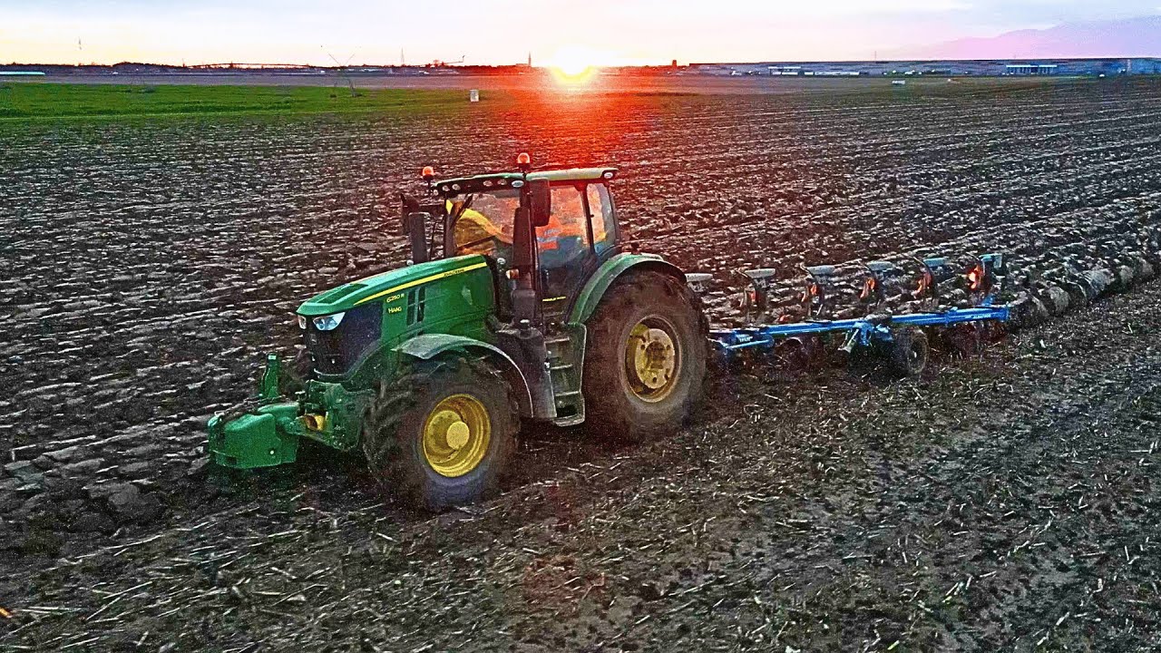 🤩 JOHN DEERE 6250R & RABE 6 FERS au LABOUR 2023 💪💨 !!