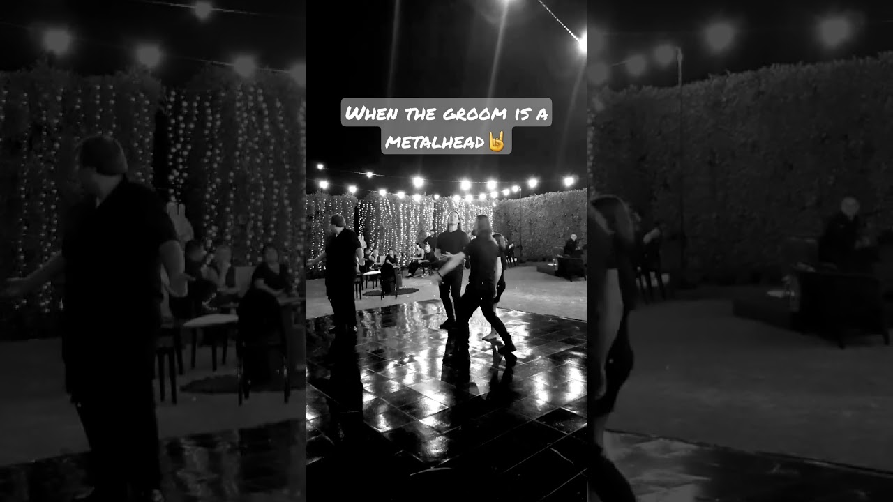 When the groom is a metalhead!