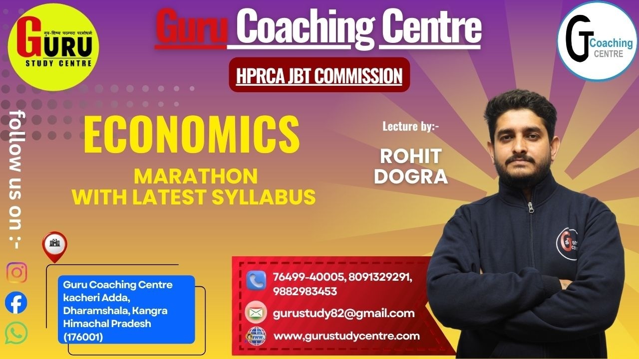 🎯HPRCA JBT Economics Marathon | Indian Economics Full Revision + Important Questions 🔥