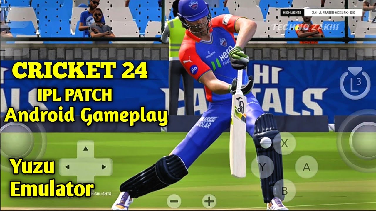 Cricket 24 Android Gameplay Test | IPL Patch | Yuzu Emulator | Best Settings For Low End Devices