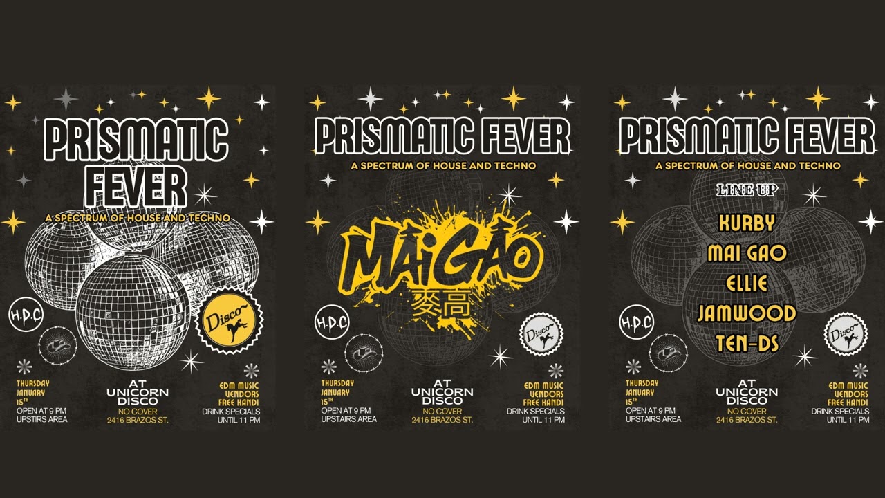 MAI GAO- Prismatic Fever- 01/15/2026- Live from Unicorn Disco (Houston, Texas)