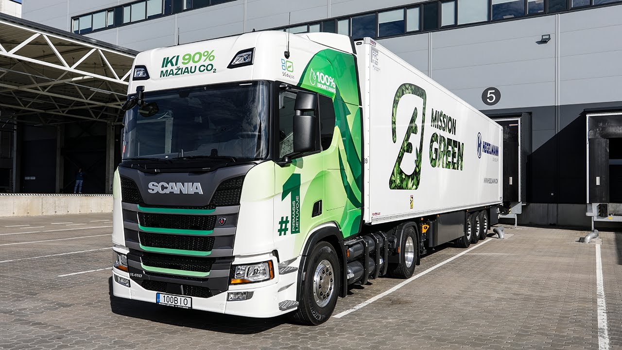 Pirmasis biometanu varomas vilkikas Lietuvoje | SCANIA R 410 CNG