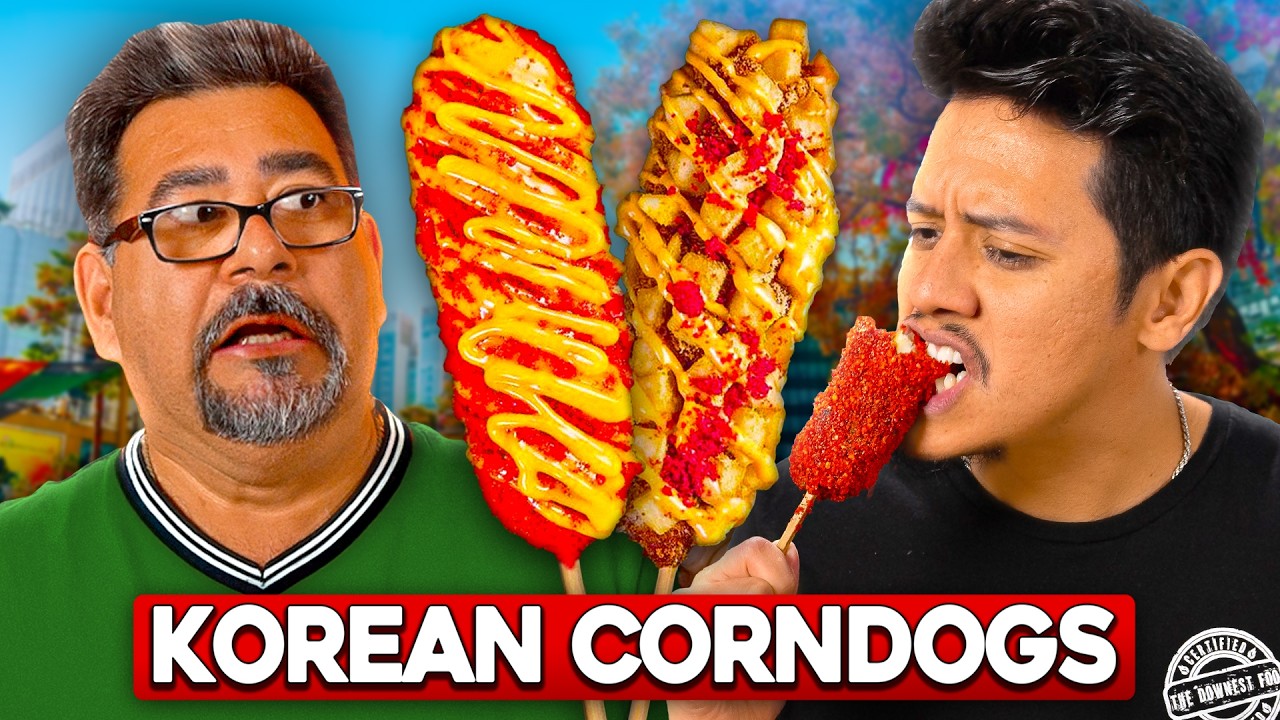Mexican Dads TRY Korean Corn Dogs! ft. Eric Ochoa