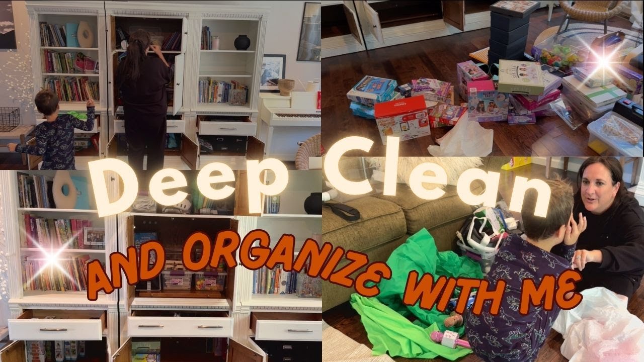 Extreme Declutter And Organize With Me/Living Room Cabinet/Bookshelf Disaster