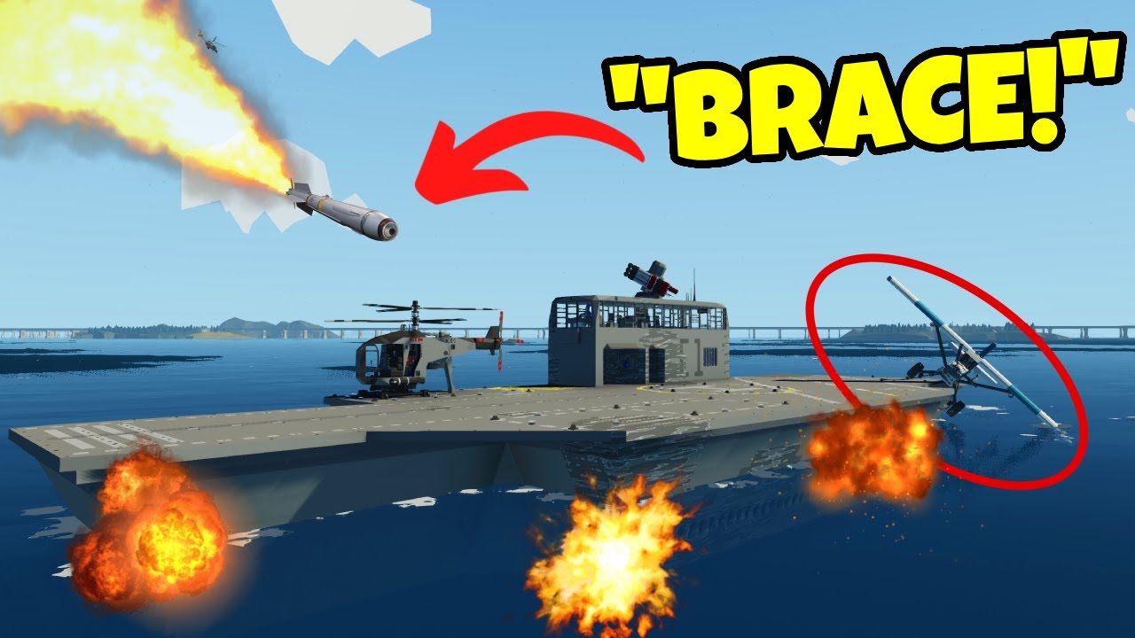 Can This Aircraft Carrier SURVIVE WAR In Stormworks?!