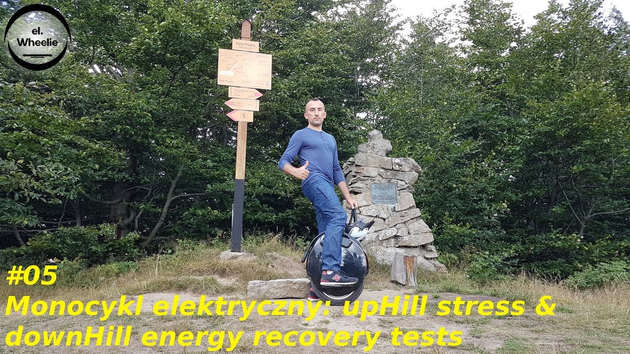 el. Wheelie - monocykl elektryczny. #05. upHill stress & downHill energy recovery tests