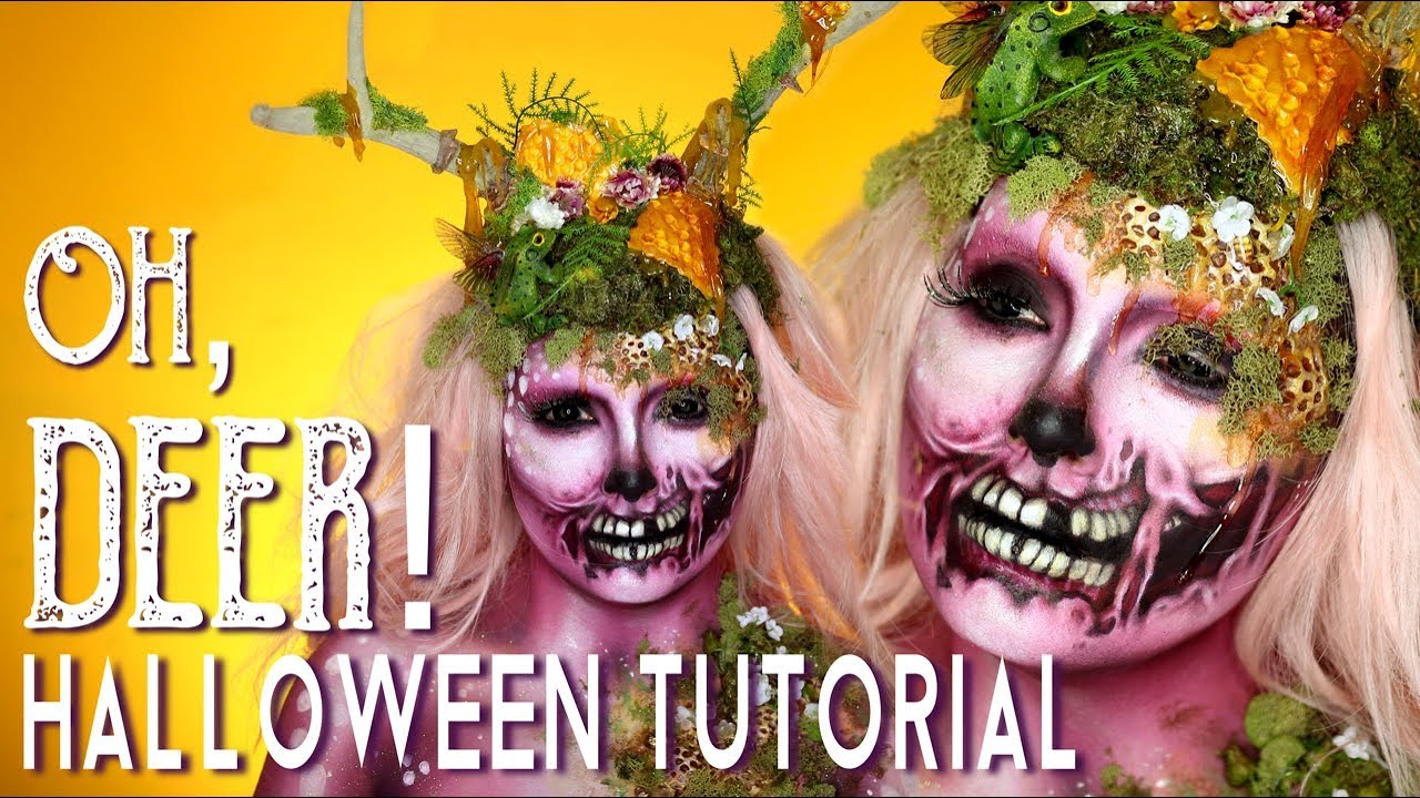 ENCHANTED DEER HALLOWEEN COSTUME MAKEUP TUTORIAL