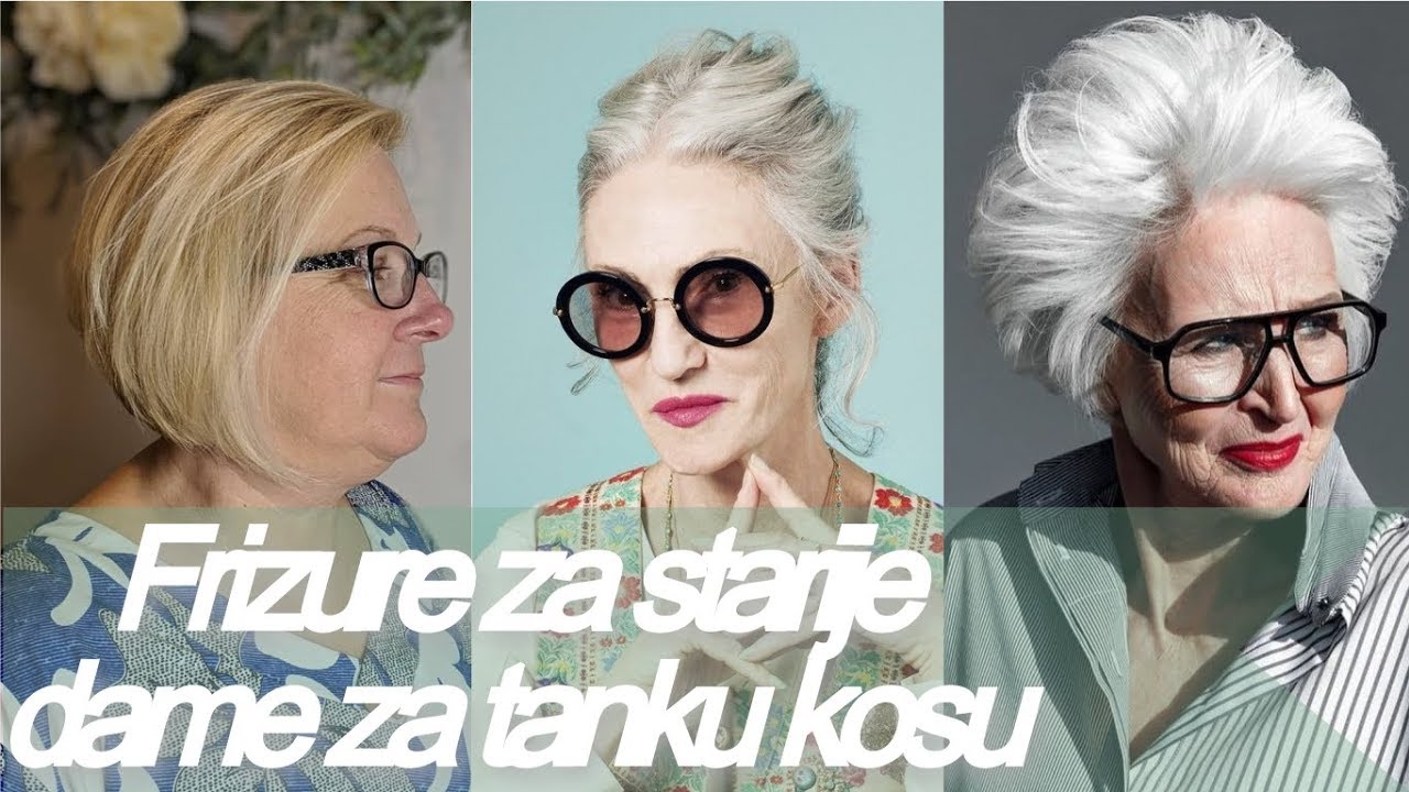 Frizure 🌟 za starije dame za tanku kosu - Trendovi frizura