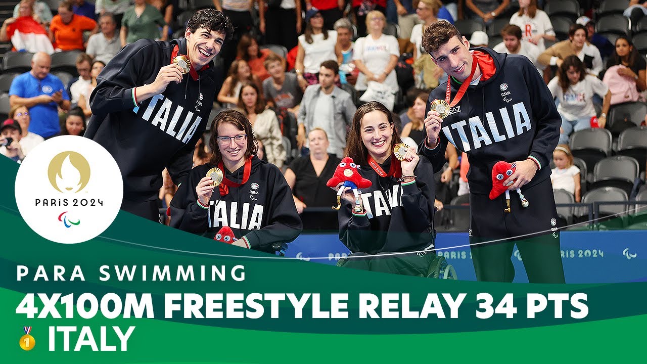 🇮🇹 Italy Sets World Record in Mixed 4x100m Freestyle Relay 34pts! 🥇🌍