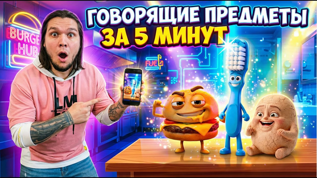 Говорящие мультяшные предметы ИИ | ТРЕНД 2026