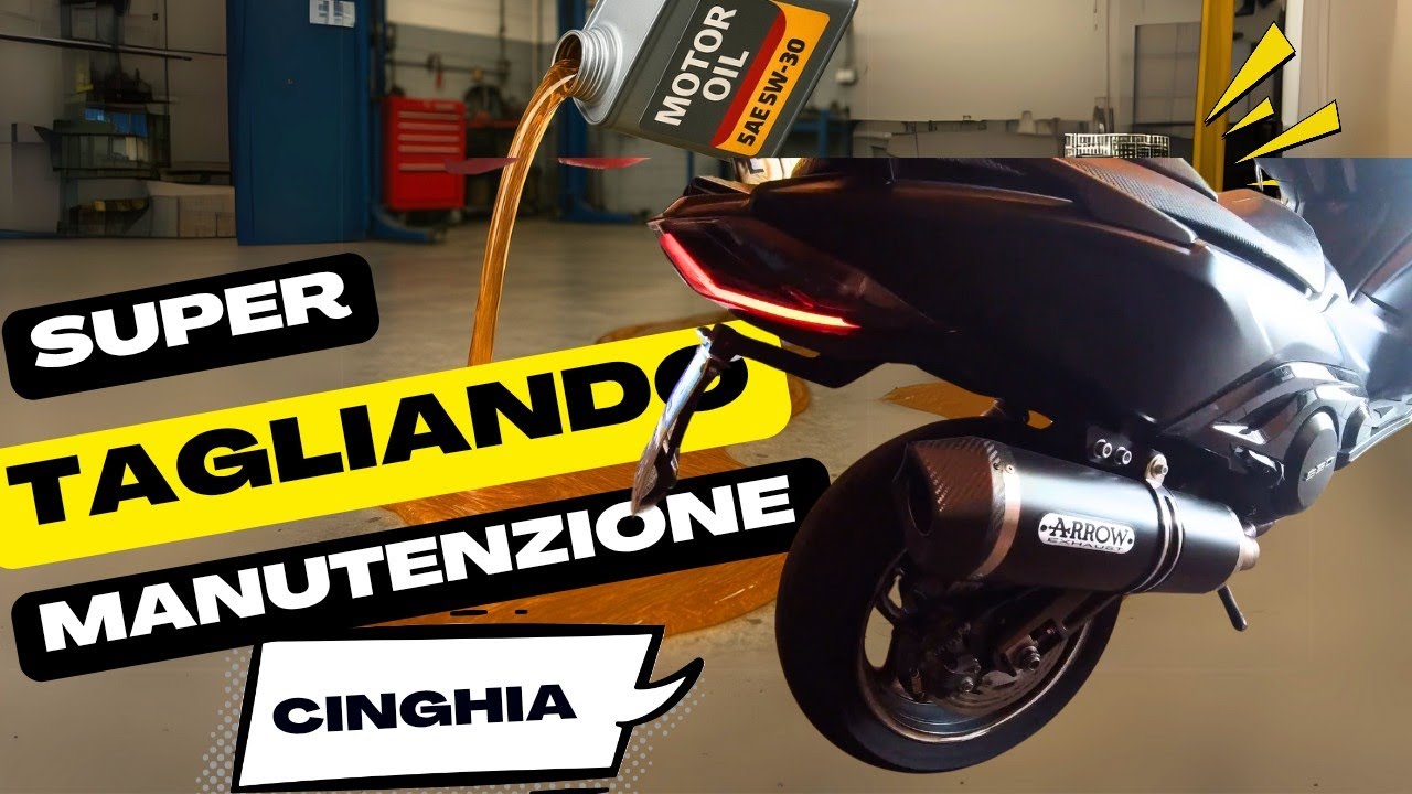 KYMCO AK 550 tagliando e manutenzione completa e regolazione cinghia - Oil service