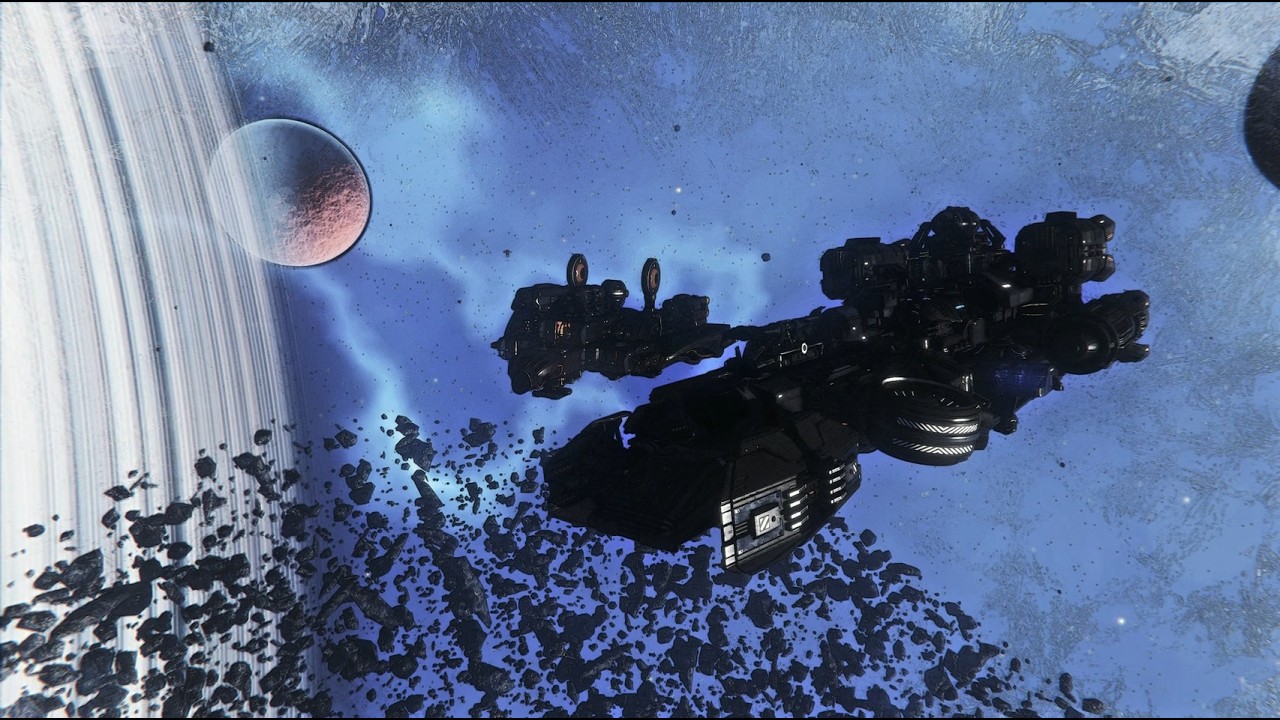 No Man's Sky, Traveling through the Wonderful space with my Friend in our Corvette ships.