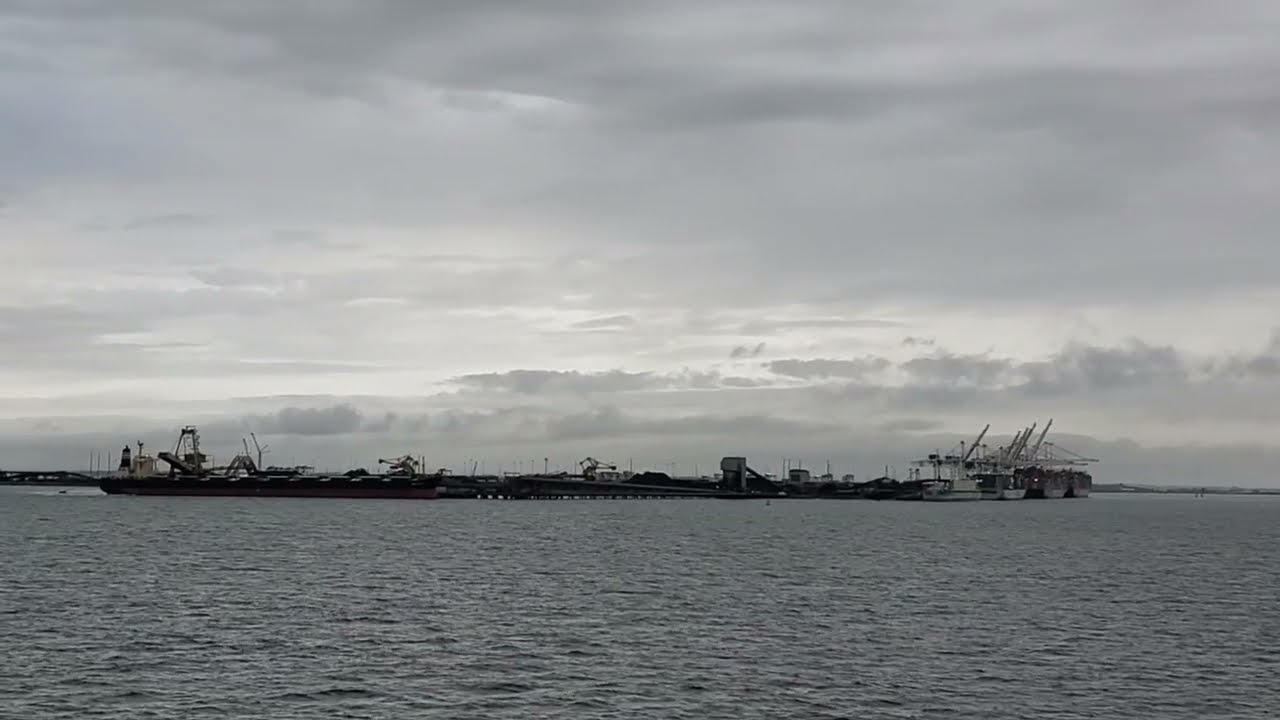 Passing Vancouver GCT Deltaport & Coal Export Port View from BC Ferries Coastal Renaissance