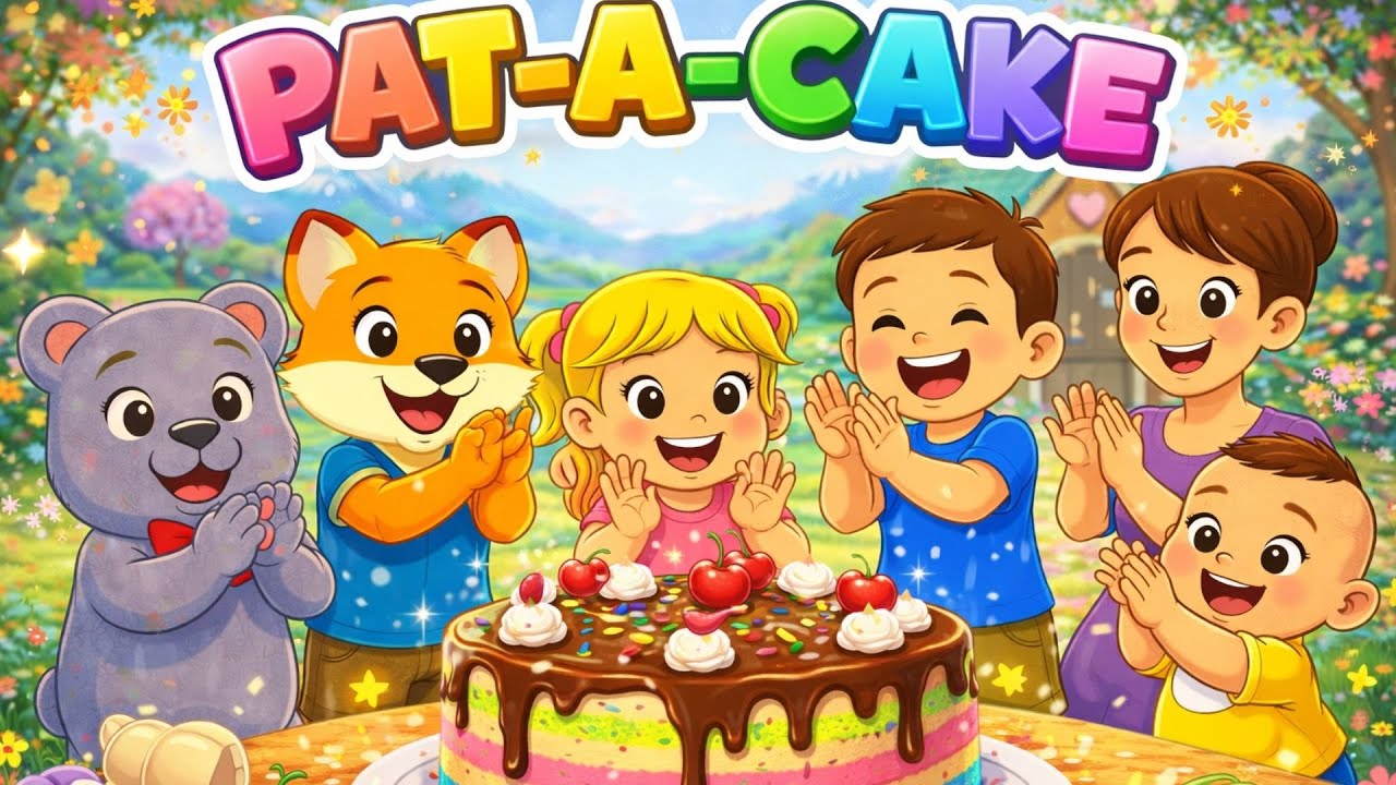 Pat-a-Cake Nursery Rhyme 🍰👶 | Fun Action Song for Toddlers | PomeToons