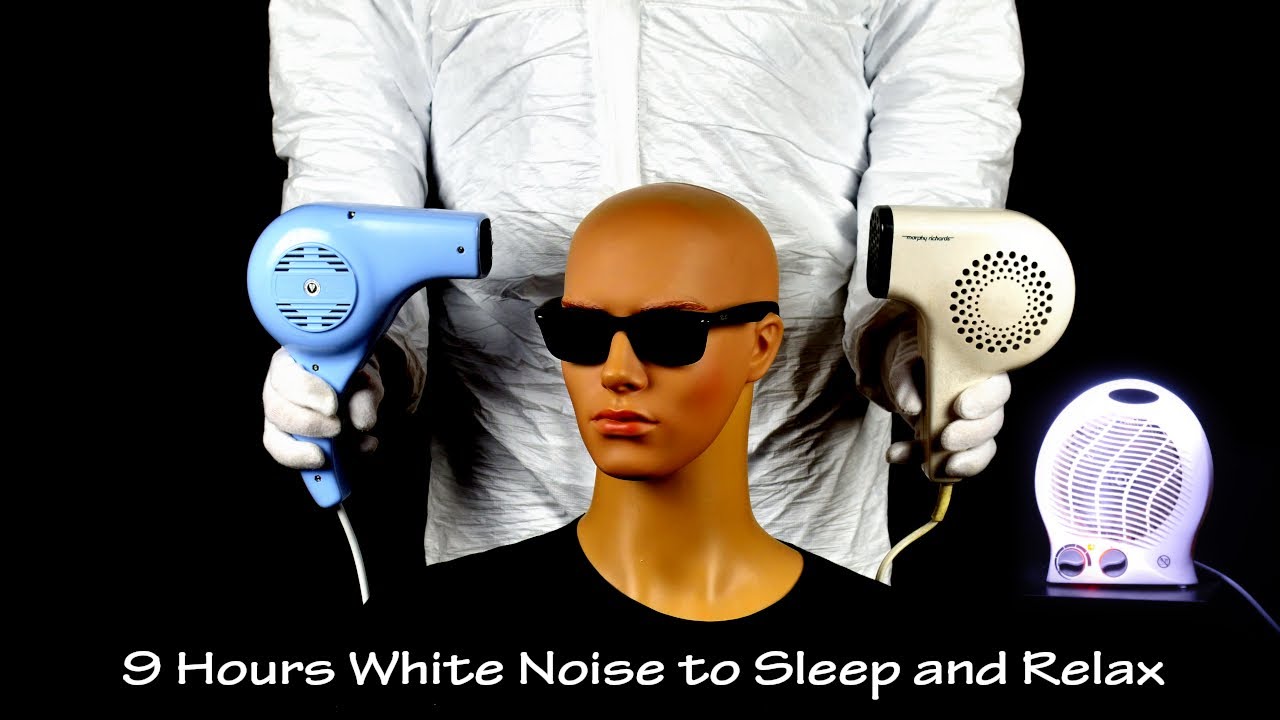 Two Hair Dryers 6 and Fan Heater Sound 1 | ASMR | 9 Hours White Noise to Sleep and Relax