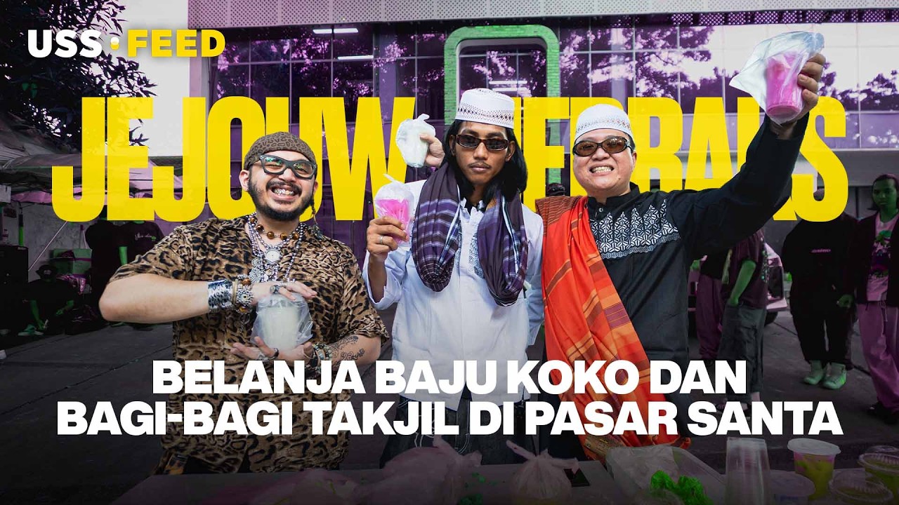BAGI-BAGI TAKJIL DI PASAR SANTA! | #JEJE Jejouw & Jebraks