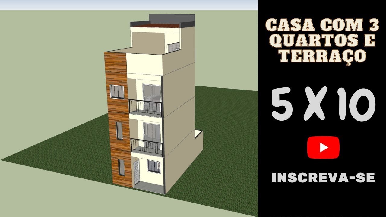 CASA DE 3 ANDARES 3 QUARTOS, ESCRITÓRIO E TERRAÇO COM CHURRASQUEIRA EM TERRENO DE 5 X 10 !!
