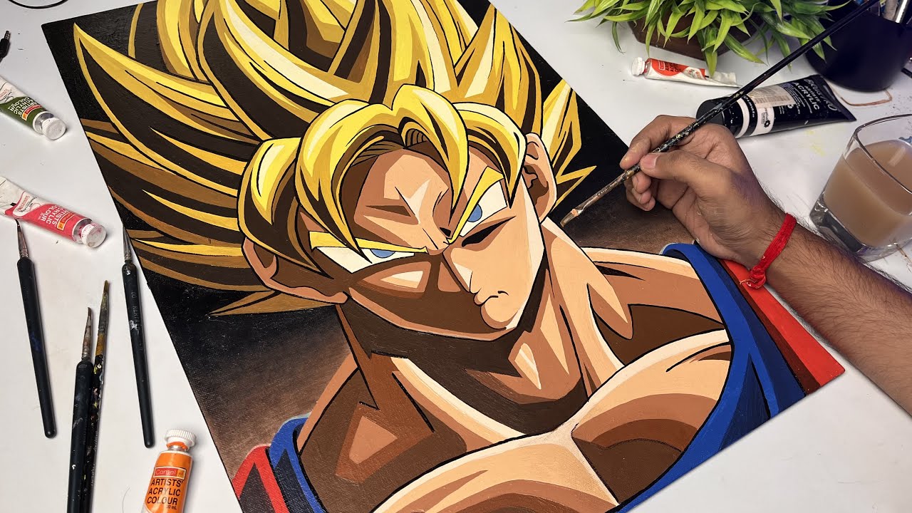 Goku Drawing,  Acrylic Painting 😍
