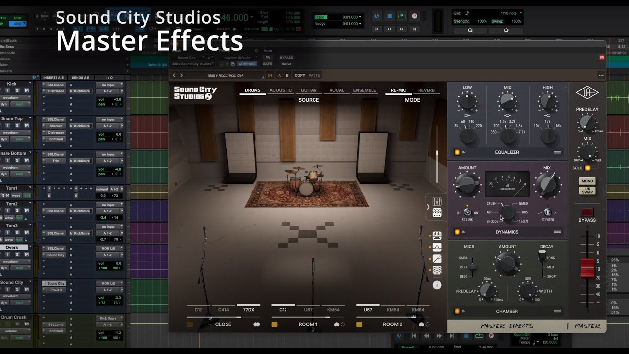 UAD Sound City Studios - Creating a Drum Room (UADx Native)