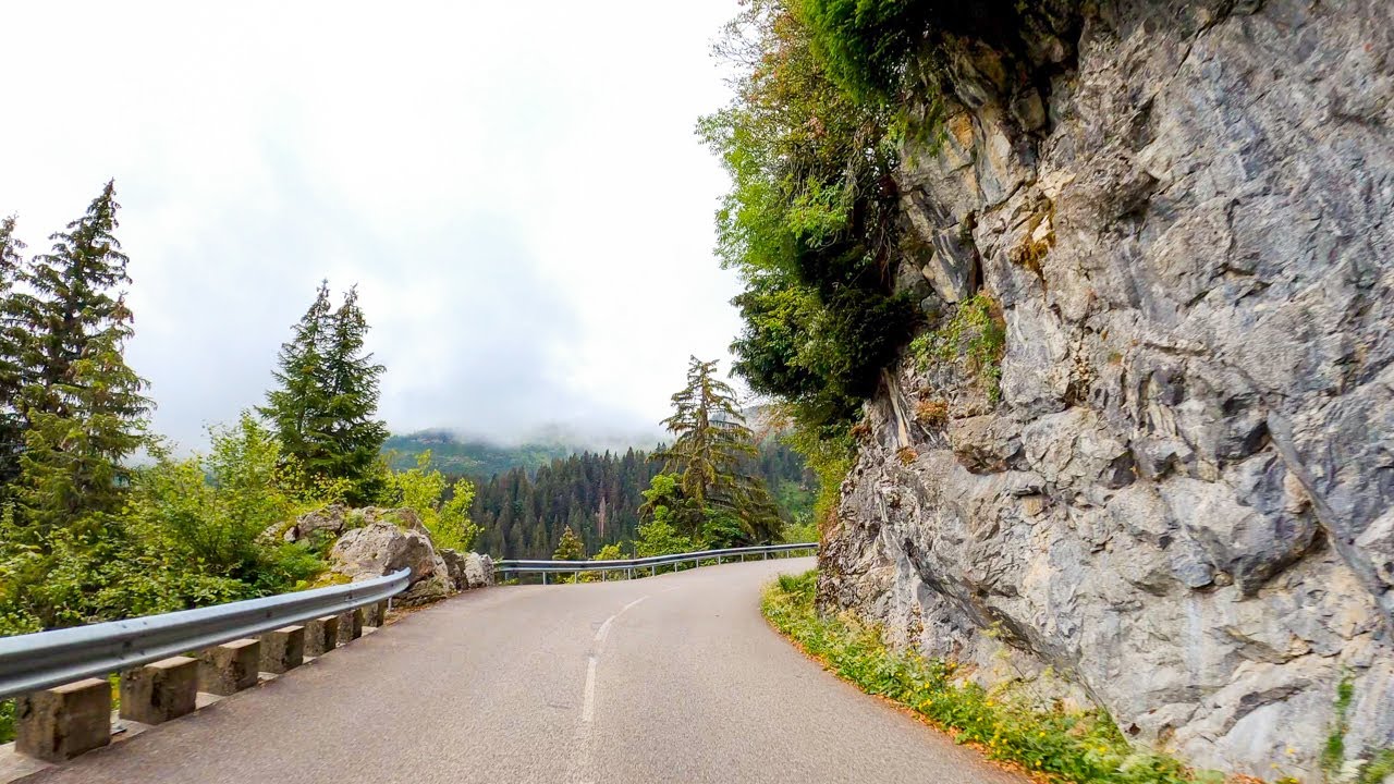 Driving the Col de la Colombière, France