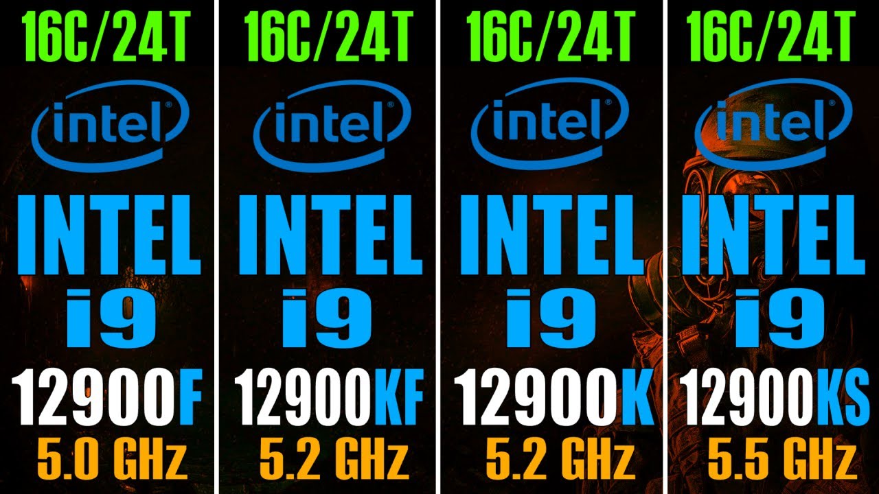 INTEL i9 12900F vs INTEL i9 12900KF vs INTEL i9 12900K vs INTEL i9 12900KS ||