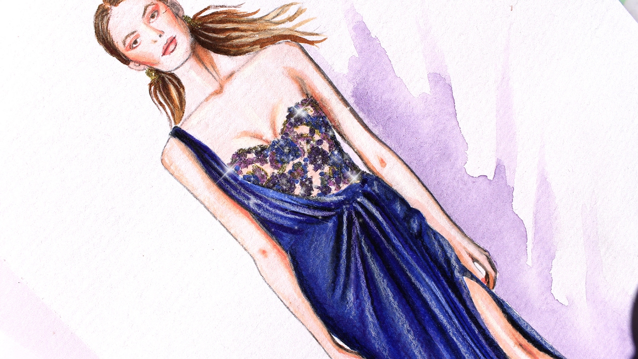 Fashion Illustration - Marchesa resort 2017 | Nina Mid Illustrations
