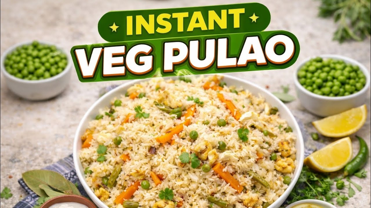 Instant veg pulao recipe by Ruks kitchen 1994