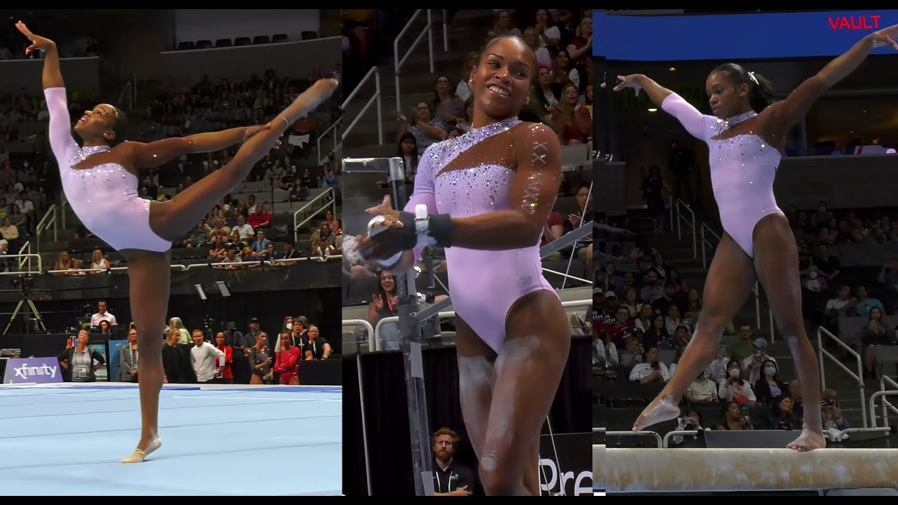 Shilese Jones Floor Vault Balance Beam 2023 Xfinity Championships Senior Women Day 1 Slow Motion